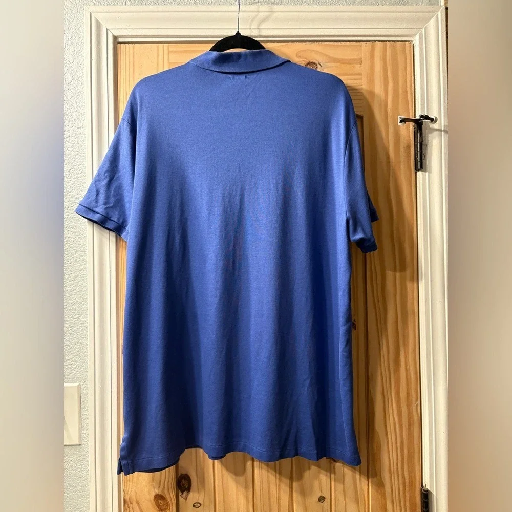 Polo Ralph Lauren Custom Slim Fit Polo Shirt 2XL Blue Short Sleeve Pony Logo